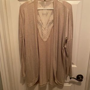 Cream/Beige open cardigan